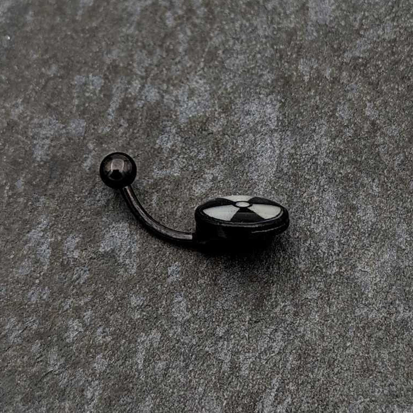 Black Glow in the Dark Radioactive Belly Ring by Onyx O