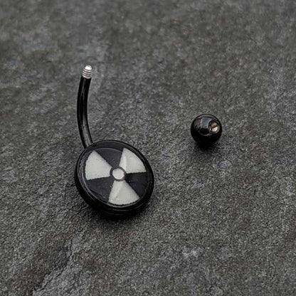 Black Glow in the Dark Radioactive Belly Ring by Onyx O