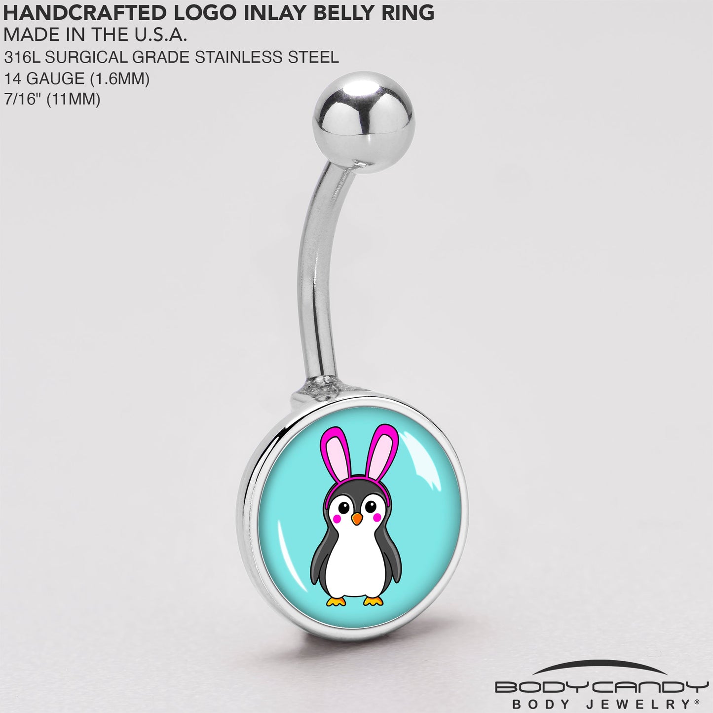 Bunny Penguin Belly Ring by Onyx O