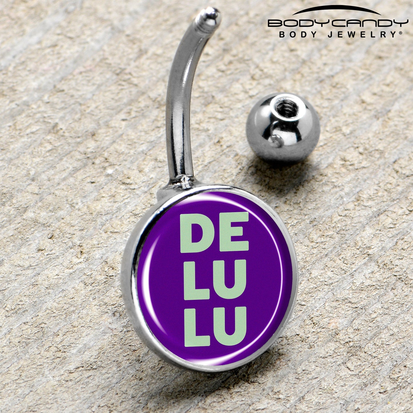 Word DELULU Belly Ring by Onyx O