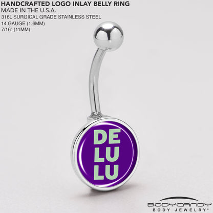 Word DELULU Belly Ring by Onyx O