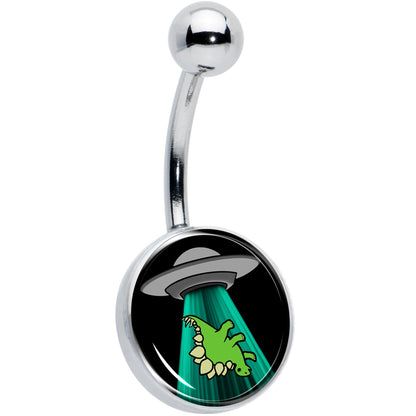 Alien UFO Dinosaur Abduction Belly Ring by Onyx O