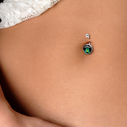 Alien UFO Dinosaur Abduction Belly Ring by Onyx O