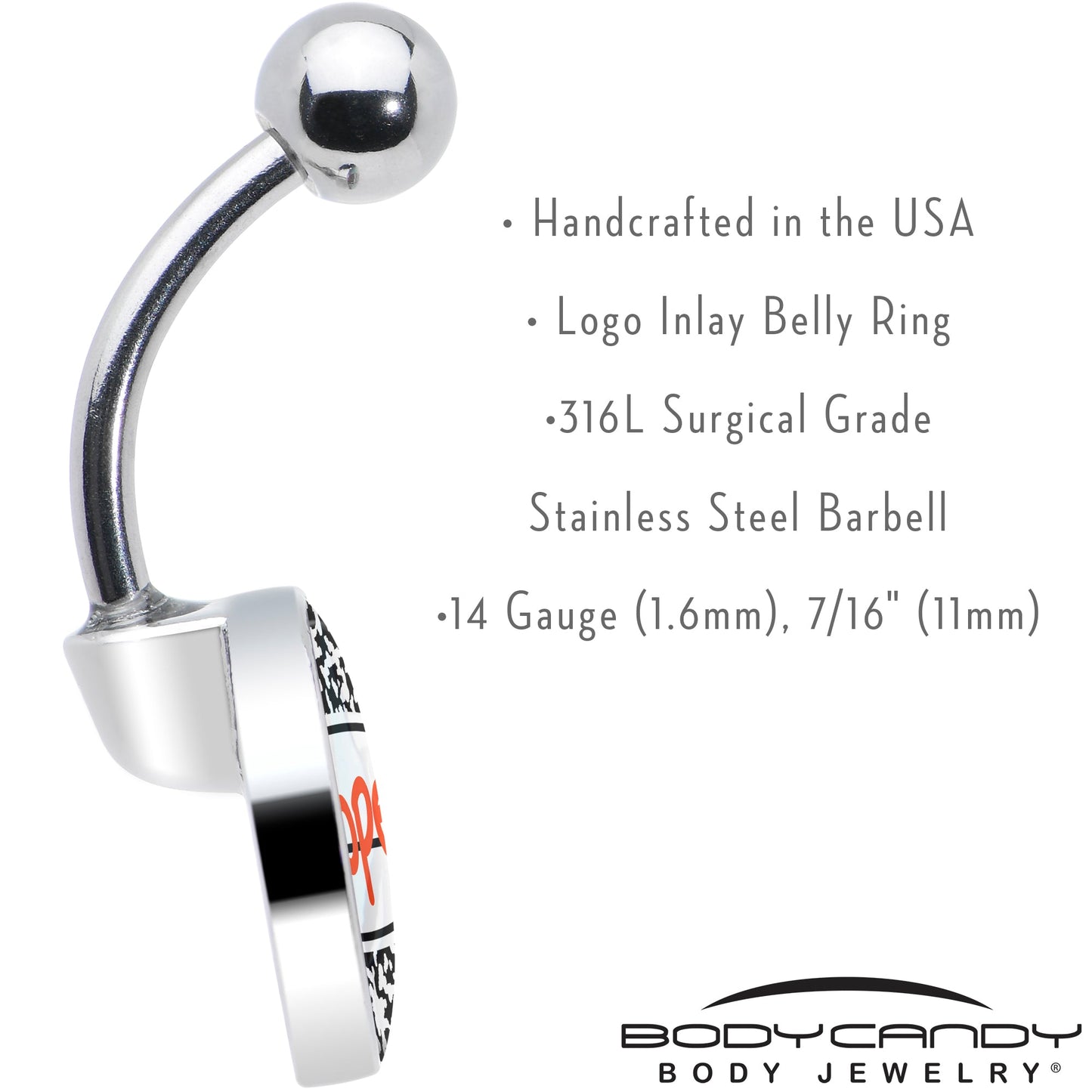 Dope Composition Notebook Belly Ring by Onyx O