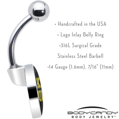 Black Yellow Fake Adult Belly Ring by Onyx O