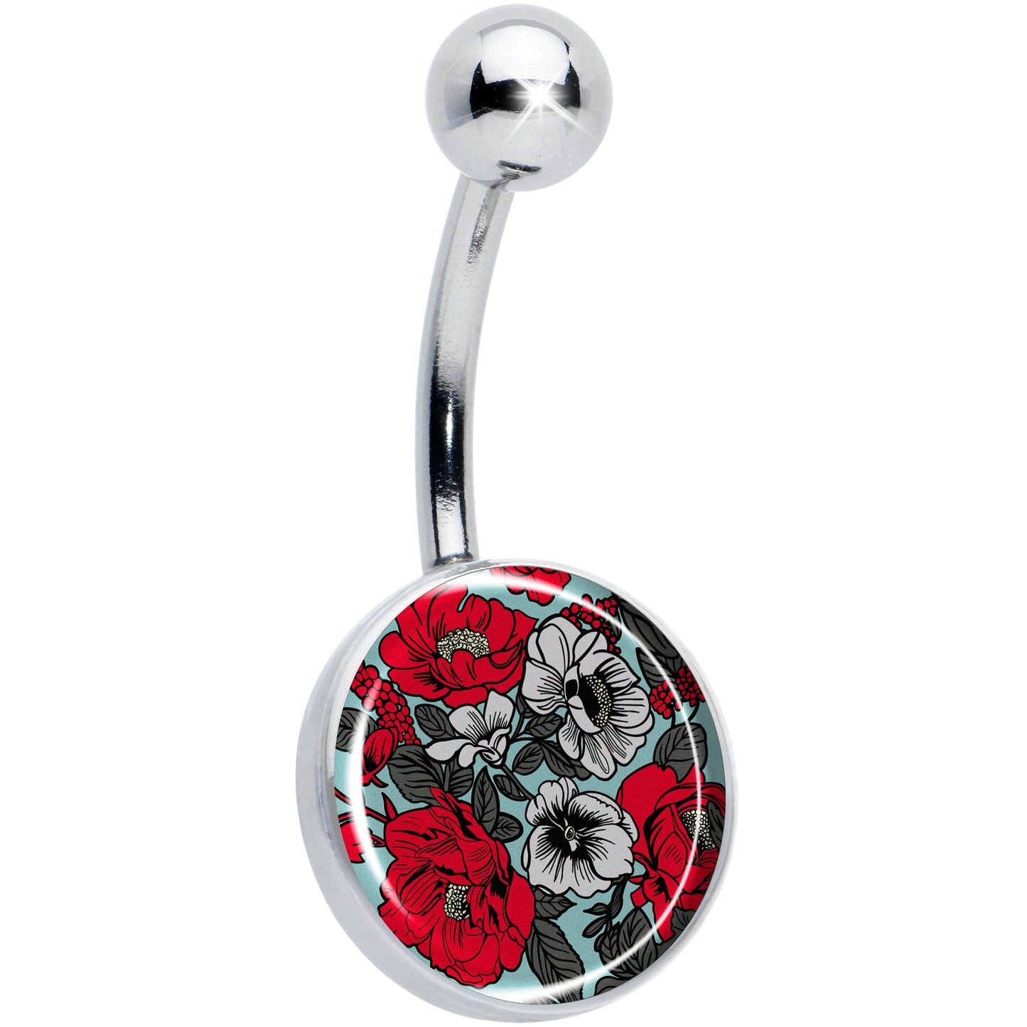 Blossom Creation Vibrant Bloom of Flowers Belly Ring by Onyx O