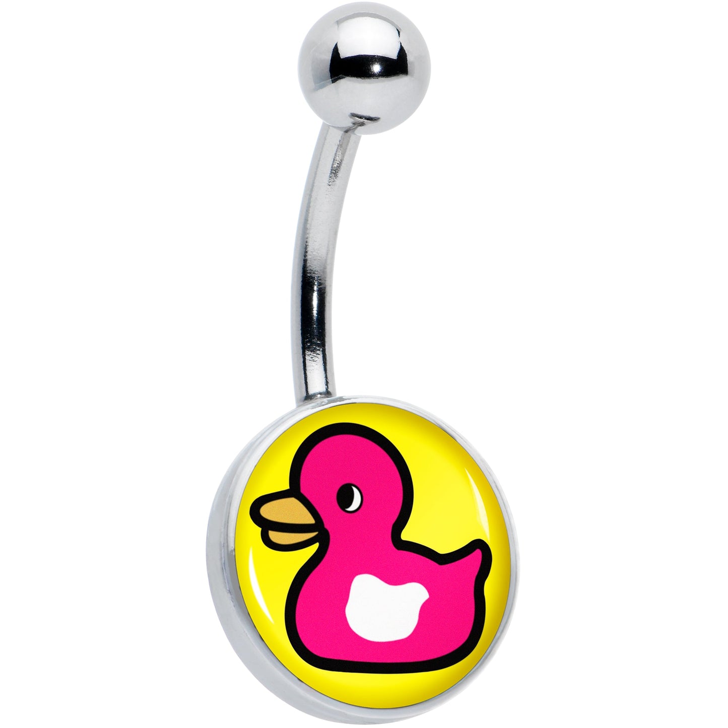 Pink Ducky Belly Ring by Onyx O