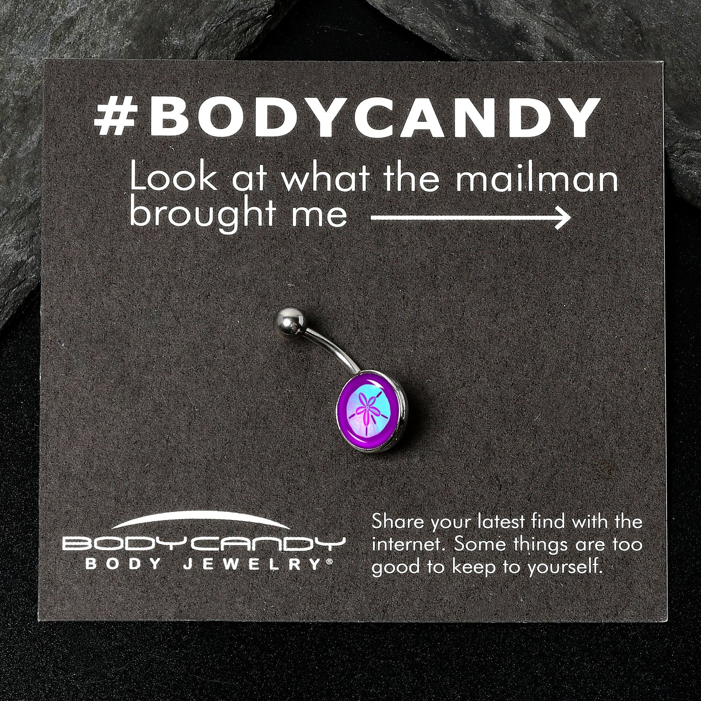 Purple Nautical Sand Dollar Belly Ring by Onyx O