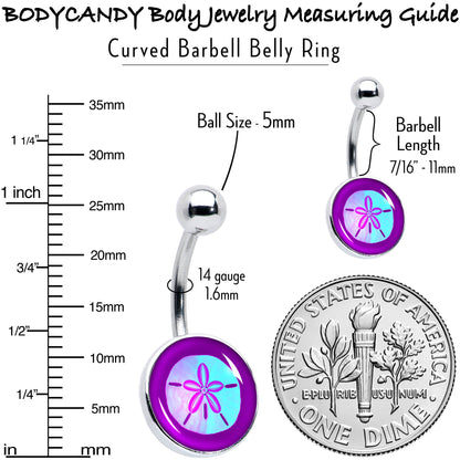 Purple Nautical Sand Dollar Belly Ring by Onyx O