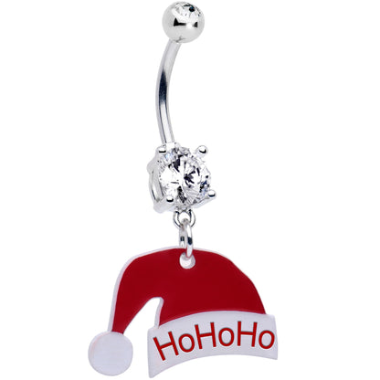 Custom Santa Hat Personalized Dangle Belly Ring