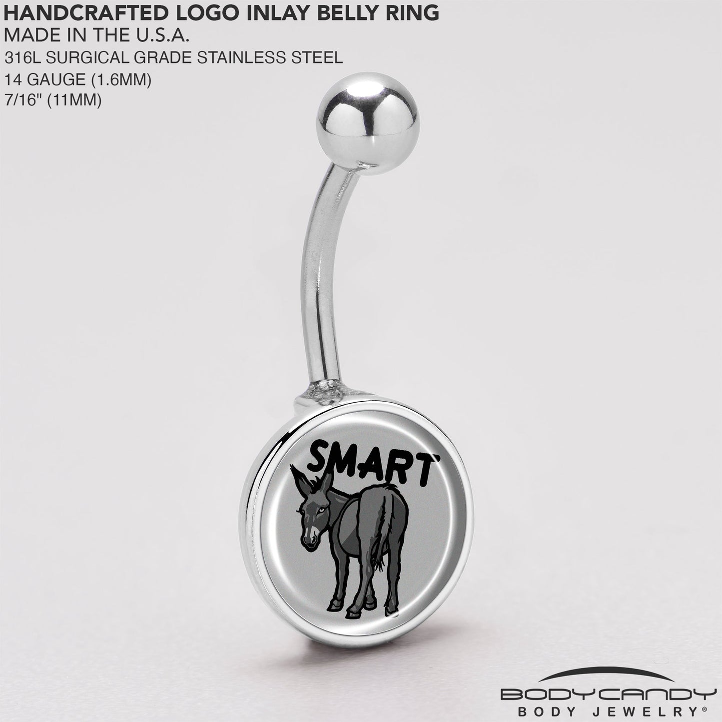 Donkey Smart Ass Belly Ring by Onyx O