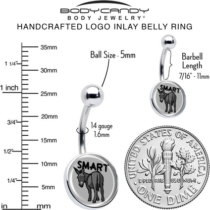 Donkey Smart Ass Belly Ring by Onyx O