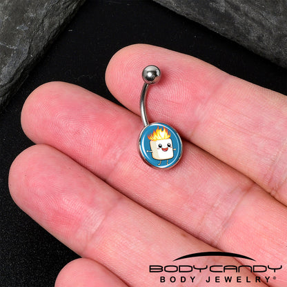 Burning Marshmallow Belly Ring by Onyx O