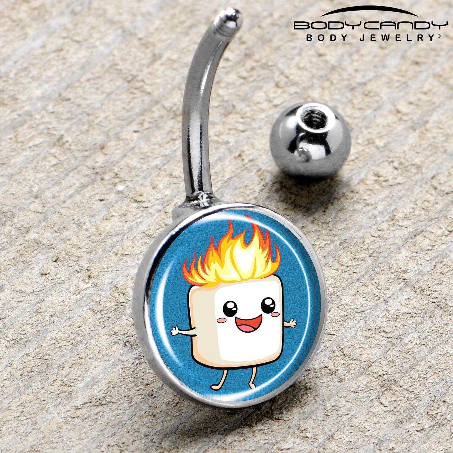 Burning Marshmallow Belly Ring by Onyx O