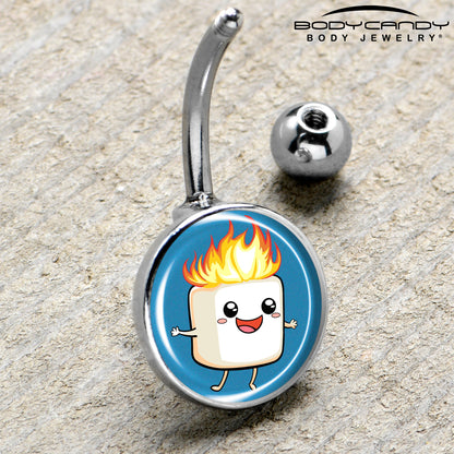 Burning Marshmallow Belly Ring by Onyx O