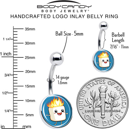 Burning Marshmallow Belly Ring by Onyx O