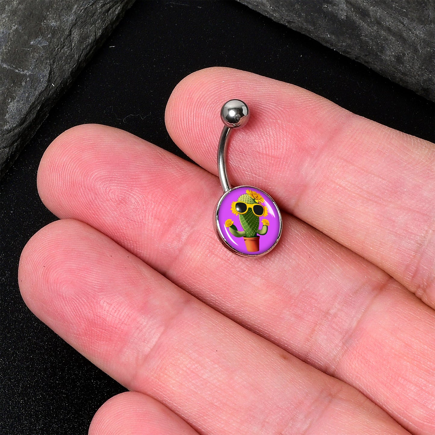 Sunflower Cactus Belly Ring by Onyx O