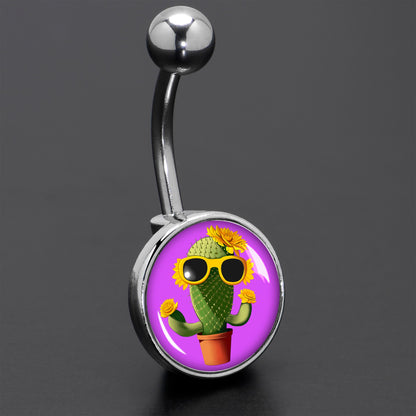 Sunflower Cactus Belly Ring by Onyx O