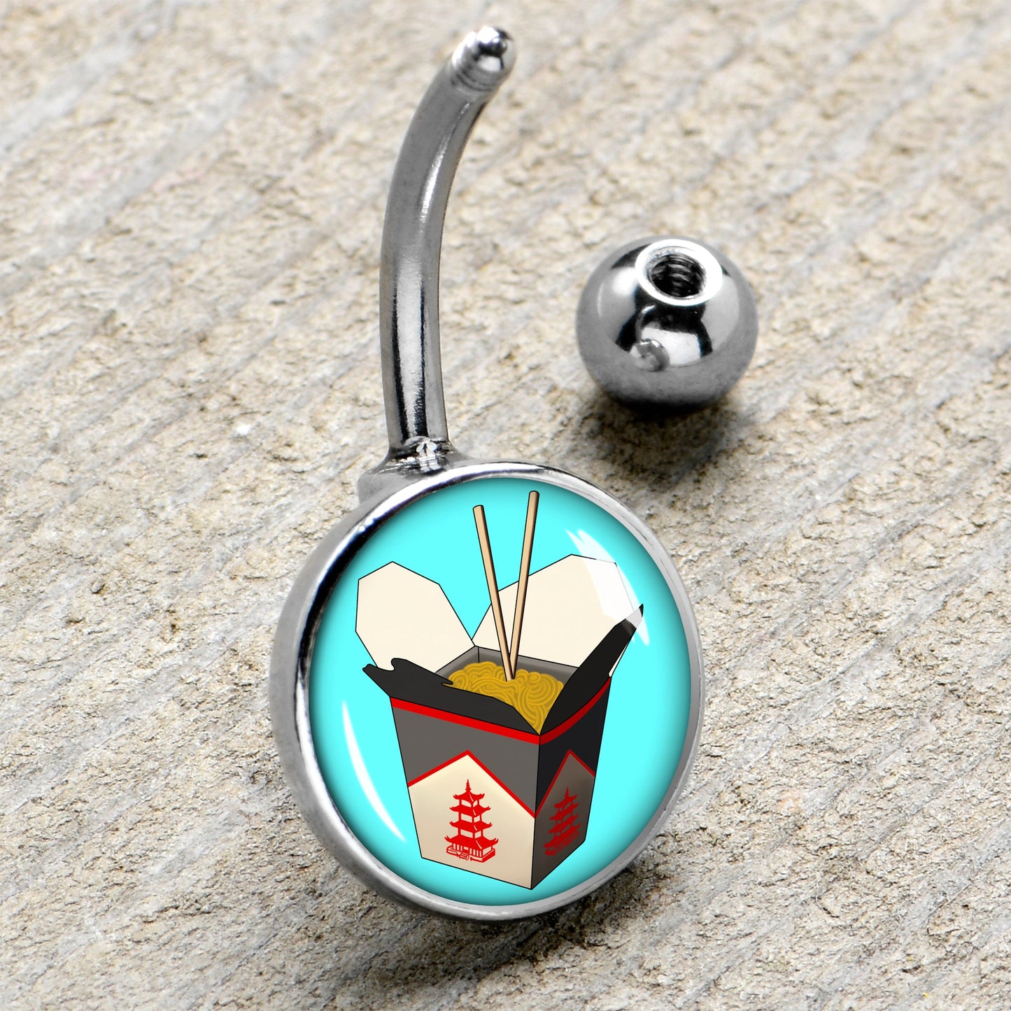 Chinese Take Out Belly Ring by Onyx O