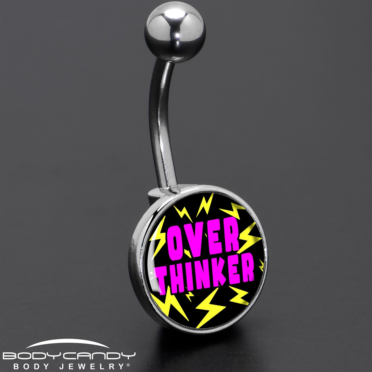 Over Thinker Impact Belly Ring by Onyx O