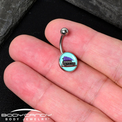 Holiday Christmas Hearse Belly Ring by Onyx O