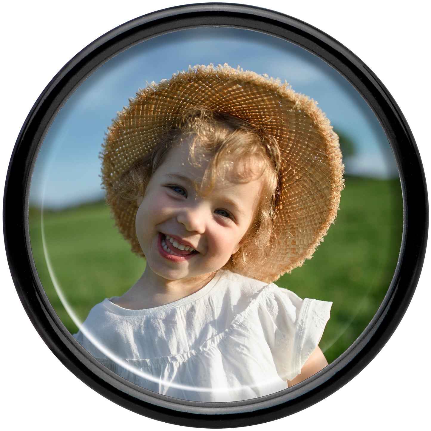 Black Acrylic Custom Photo Saddle Plug - buy 2 for a pair