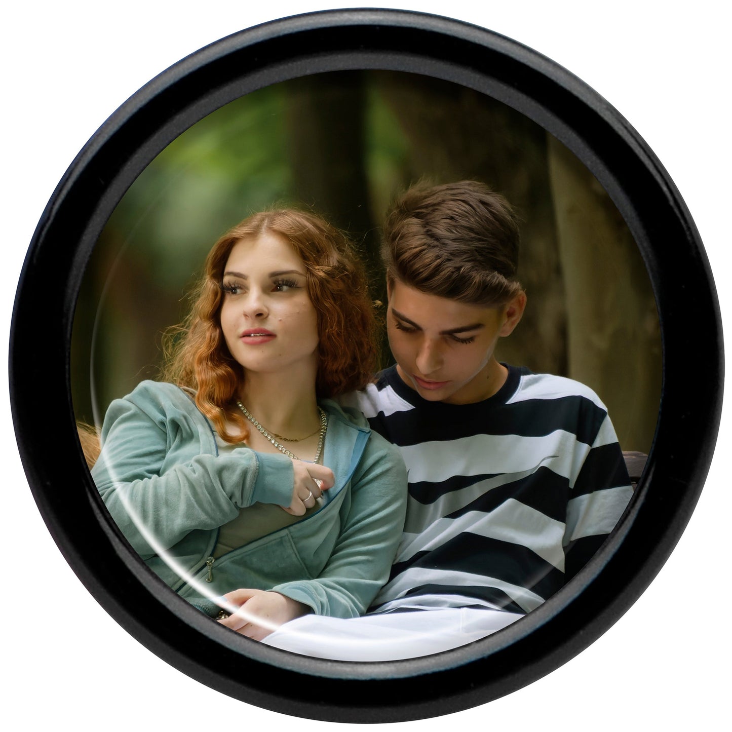 Black Acrylic Custom Photo Saddle Plug - buy 2 for a pair