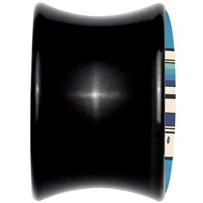 Black Acrylic Retro Cassette Double Flare Plug Set by Onyx O