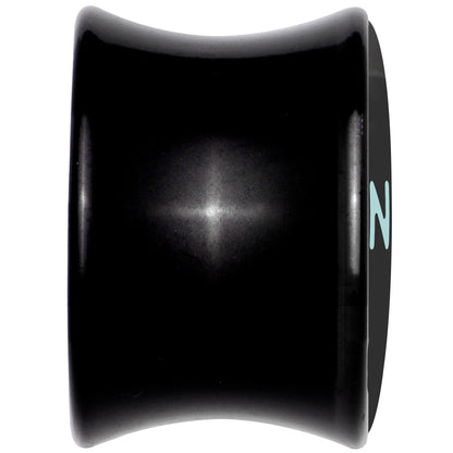 0G Phrase Logo CVNTY Black Acrylic Saddle Plug Set by Onyx O