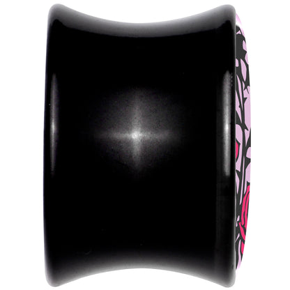 Blossom Creation Floral Love of Roses Black Acrylic Saddle Plug Set by Onyx O