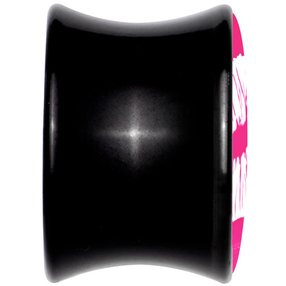 Black Acrylic Red Hot Lips Double Flare Plug Set by Onyx O