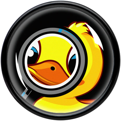 Magnified Yellow Duck Black Acrylic Saddle Plug Set 8mm to 20mm by Onyx O