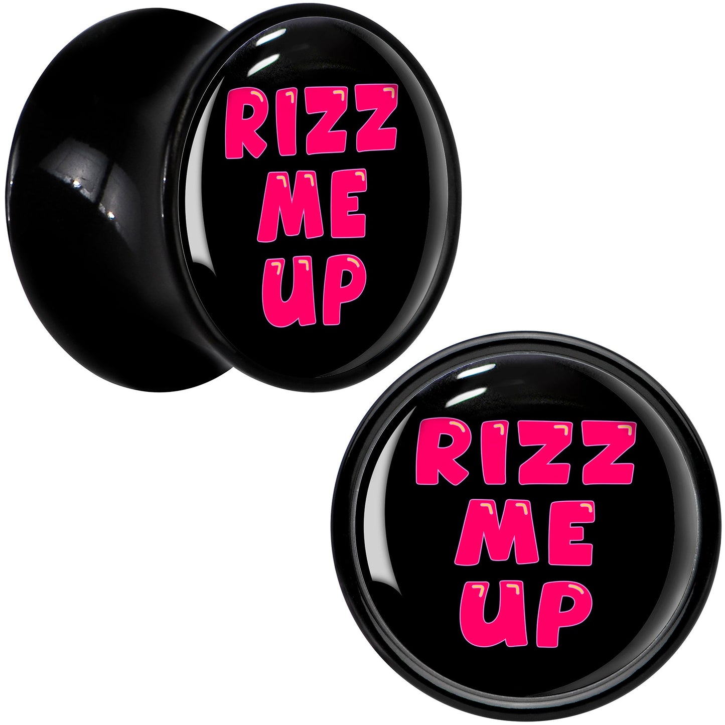RIZZ ME UP Black Acrylic Saddle Plug Set by Onyx O