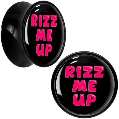 RIZZ ME UP Black Acrylic Saddle Plug Set by Onyx O