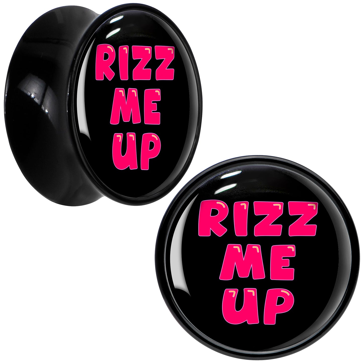RIZZ ME UP Black Acrylic Saddle Plug Set by Onyx O