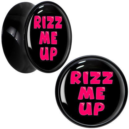 RIZZ ME UP Black Acrylic Saddle Plug Set by Onyx O