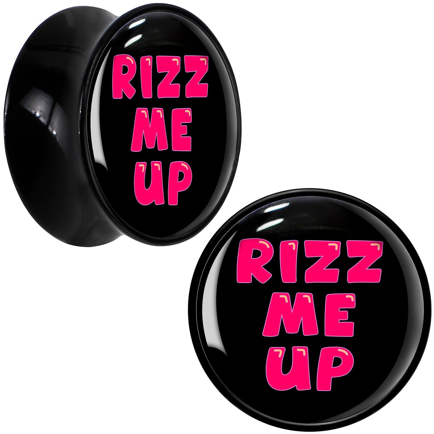 RIZZ ME UP Black Acrylic Saddle Plug Set by Onyx O