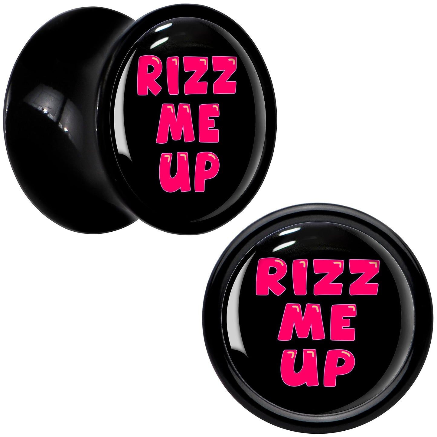 RIZZ ME UP Black Acrylic Saddle Plug Set by Onyx O