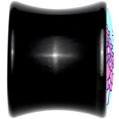 Pastel Christmas Tree Holiday Black Acrylic Saddle Plug Set by Onyx O