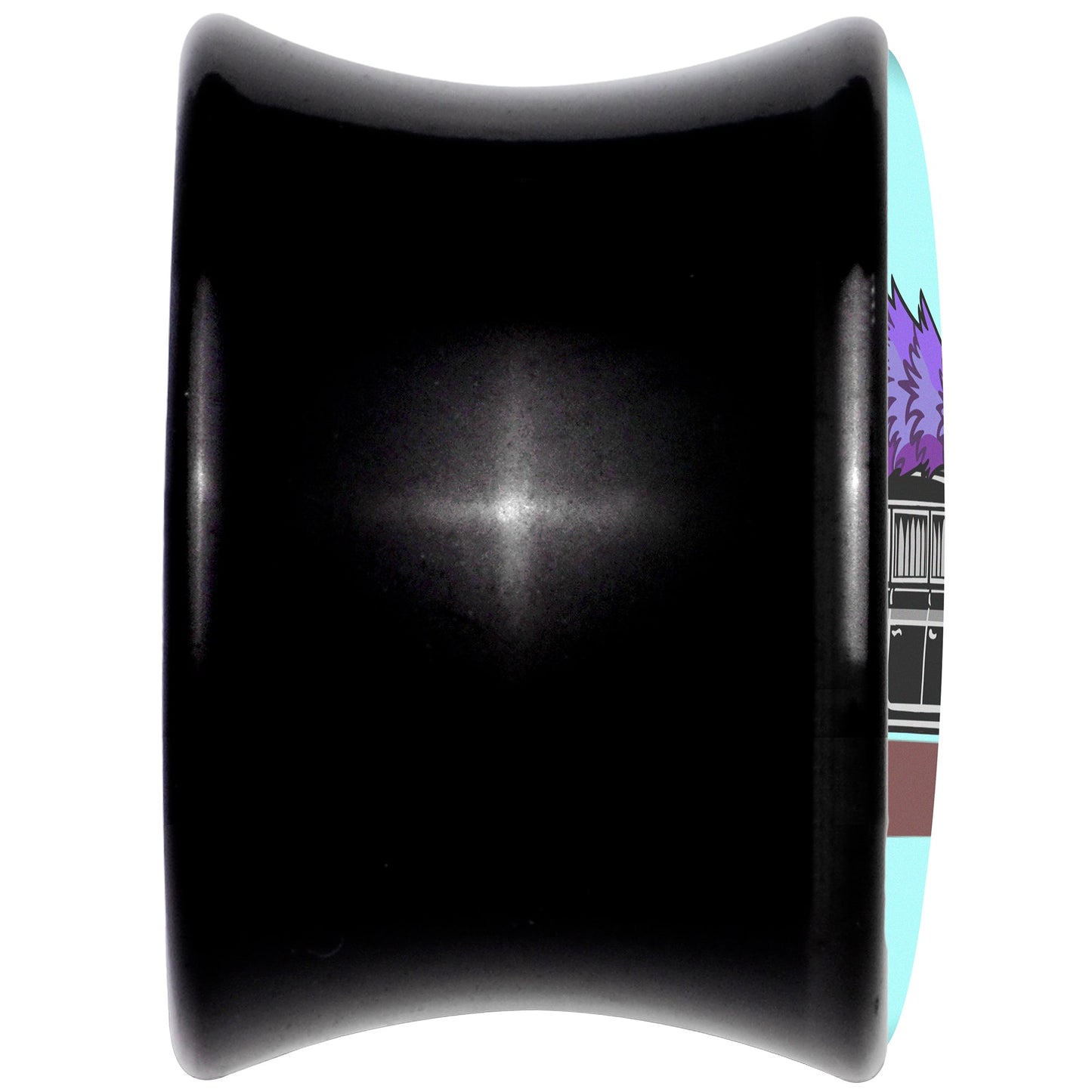 Holiday Christmas Hearse Black Acrylic Saddle Plug Set by Onyx O