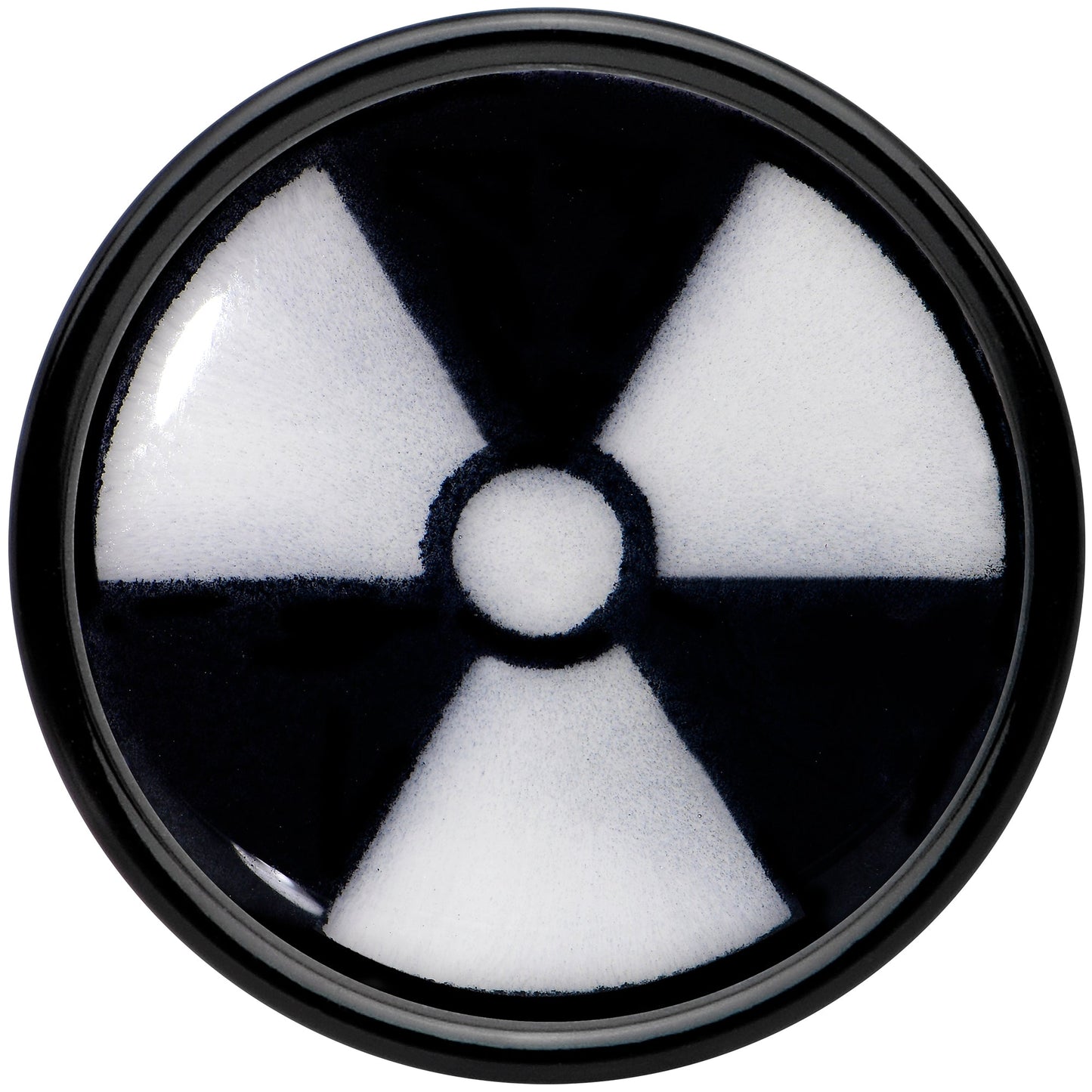 Black Acrylic Radioactive Glow in the Dark Double Flare Plug Set by Onyx O