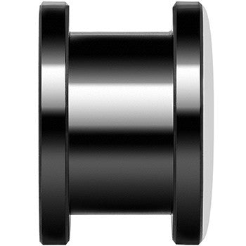 Black Glow in the Dark Custom Initial Screw Fit Plug Set - buy 2 for a pair