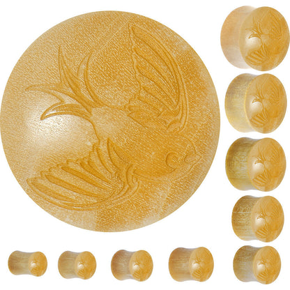 Organic Crocodile Wood Sailor's Swallow Bird Saddle Plug