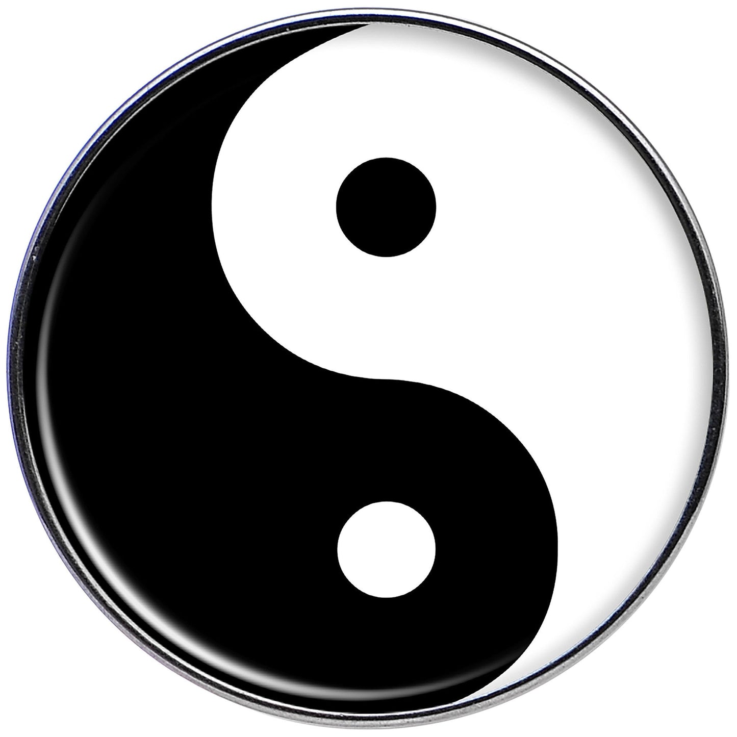 16G Black and White Yin Yang Tragus Cartilage Earring