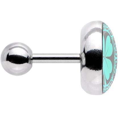 Green St Patricks Day Shamrock Tragus Cartilage Earring