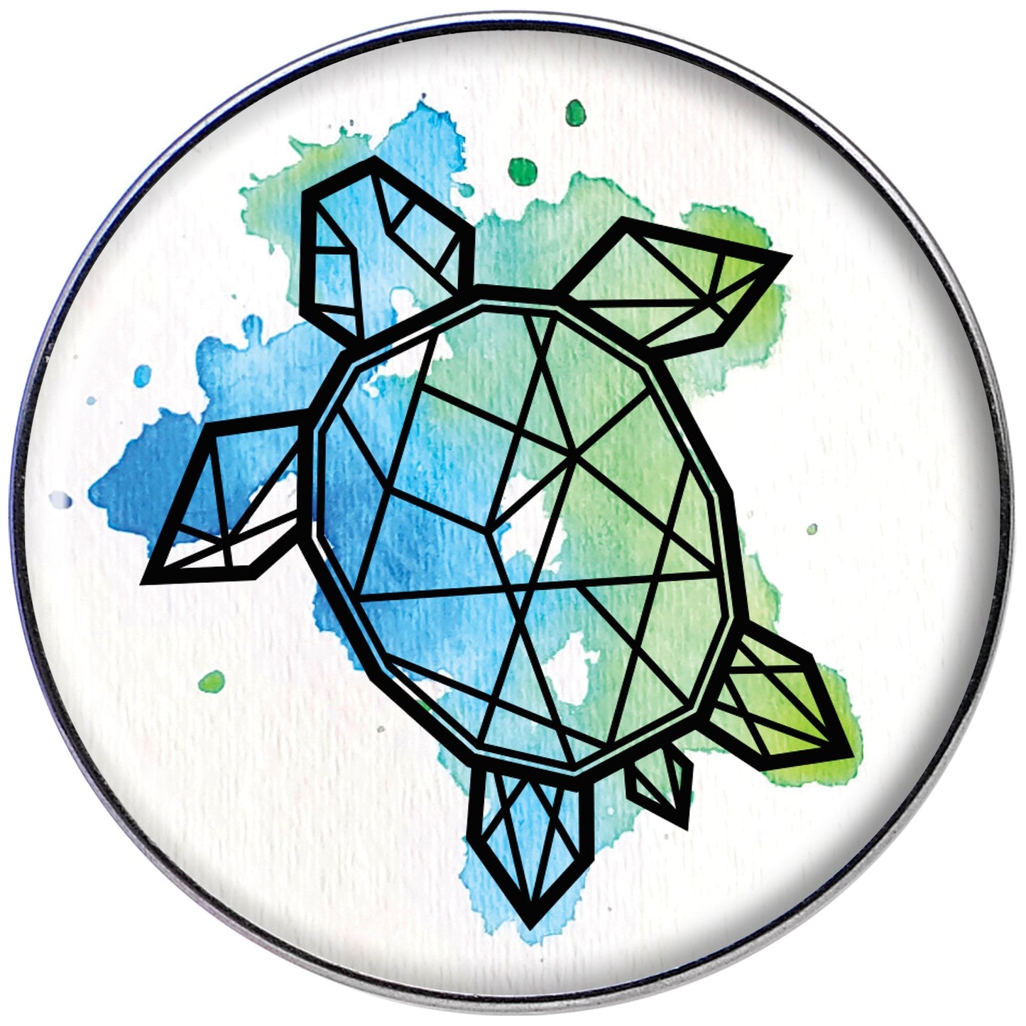 16G 1/4 Watercolor Geometric Turtle Tragus Cartilage Earring