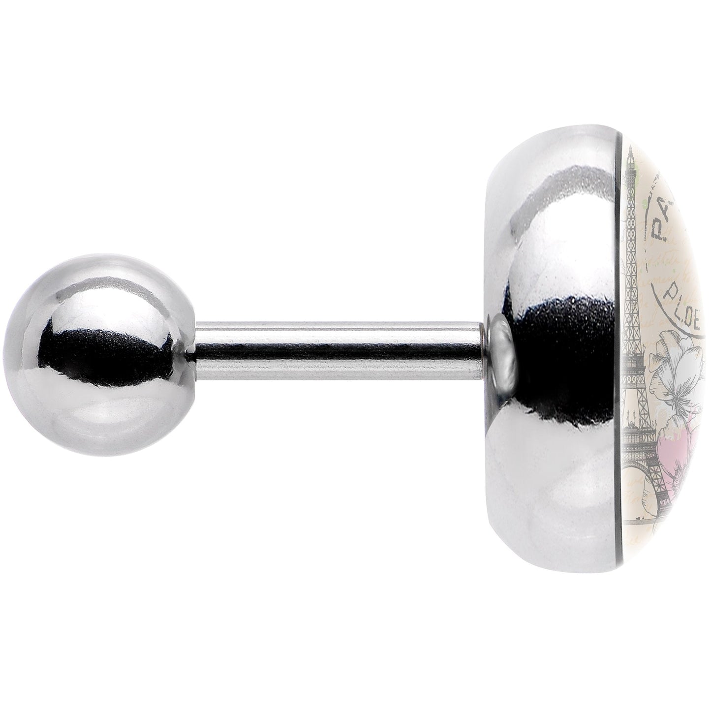 16G 1/4 With Love from Paris Tragus Cartilage Earring