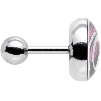 16G 1/4 Pink Lips XO Kiss Tragus Cartilage Earring