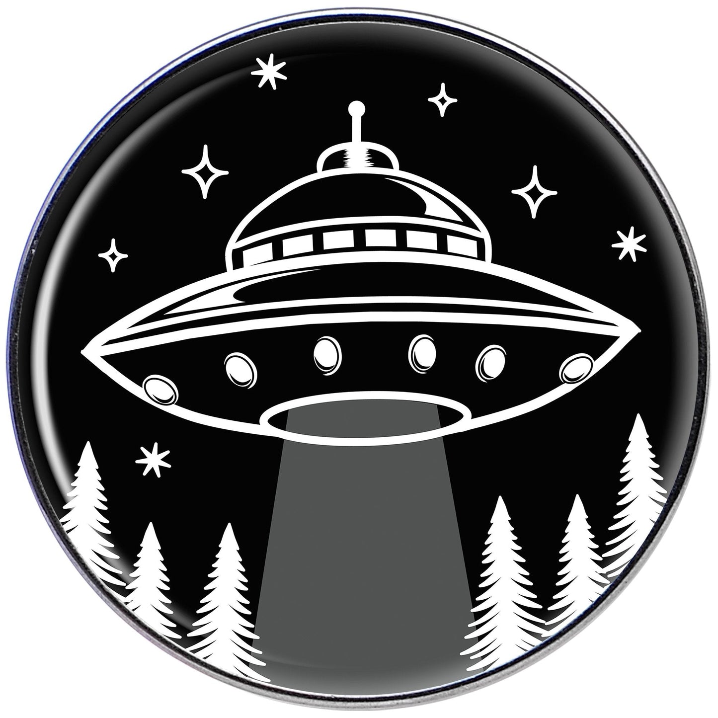 Black and White UFO Tragus Cartilage Earring