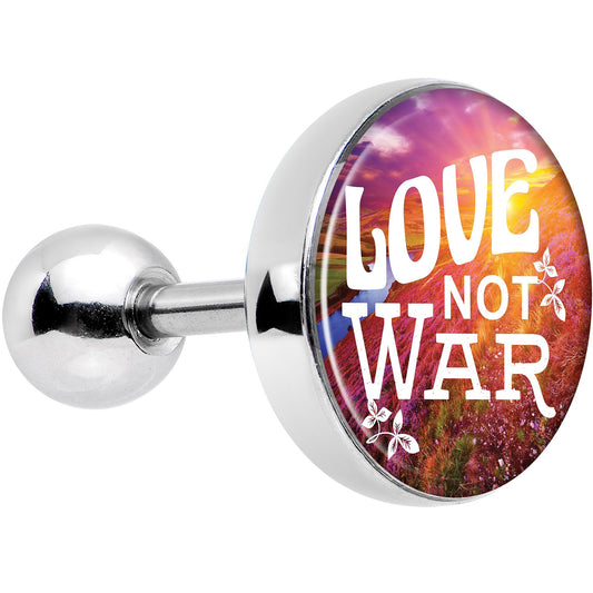 16G 1/4 Love Not War Tragus Cartilage Earring
